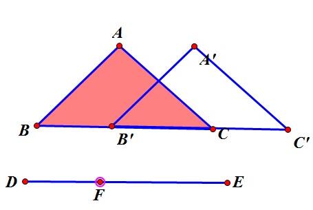 几何画板使用平移命令制作全等三角形的操作方法截图
