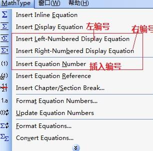 使用MathType插入公式编号的操作方法截图