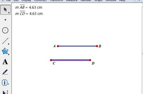 几何画板作一条线段等于已知线段的操作方法截图