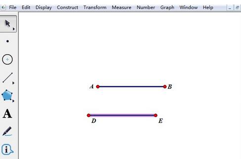 几何画板作一条线段等于已知线段的操作方法截图