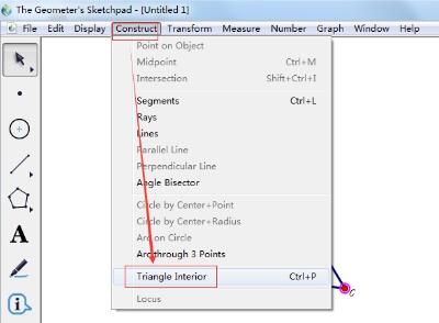 几何画板构造三角形的内部的具体步骤截图