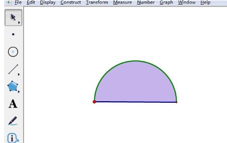 几何画板为半圆填色的操作内容截图