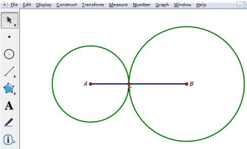 几何画板绘制两个相外切的圆的详细步骤截图