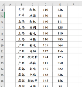 Excel同时冻结多行多列操作方法截图