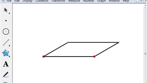 几何画板绘制平行四边形的操作流程截图