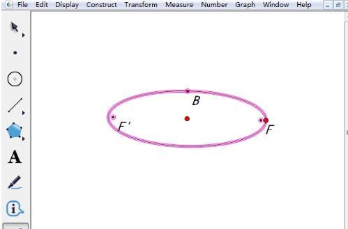 使用几何画板自定义工具制作椭圆的操作方法截图