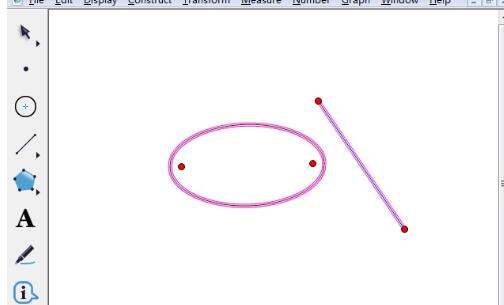 使用几何画板自定义工具制作椭圆的操作方法截图