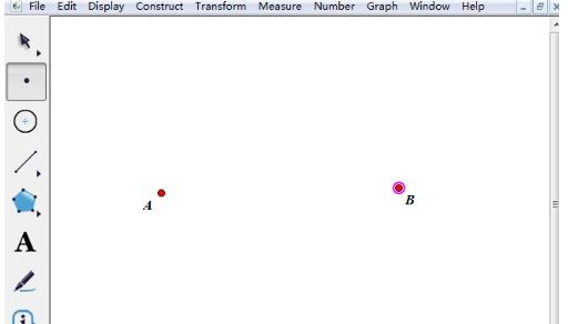 几何画板度量两点间的距离的方法截图