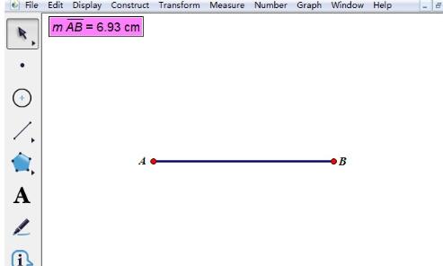 几何画板在线段上标注长度的详细方法截图