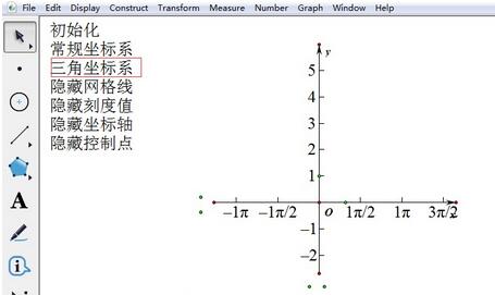 几何画板绘制正切函数图像的操作流程截图