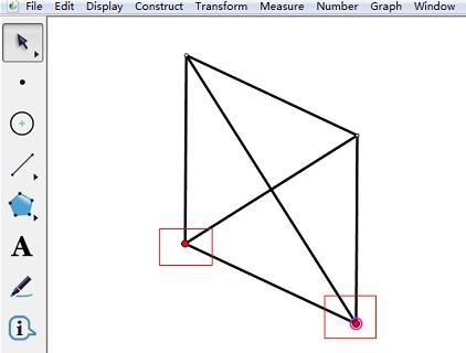 几何画板自定义工具制作菱形的操作教程截图