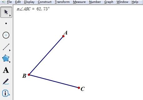 几何画板作一个角等于已知角的详细步骤截图