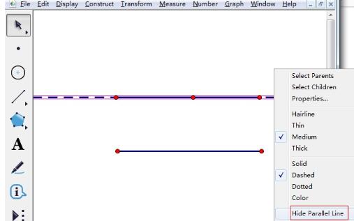 几何画板制作平行线的操作步骤截图