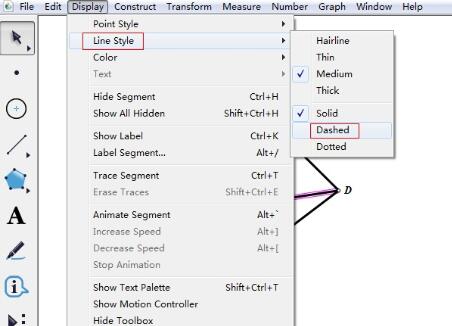 几何画板绘制虚线的简单教程分享截图