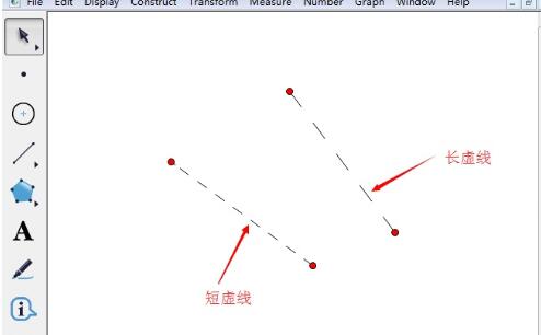 几何画板绘制虚线的简单教程分享截图