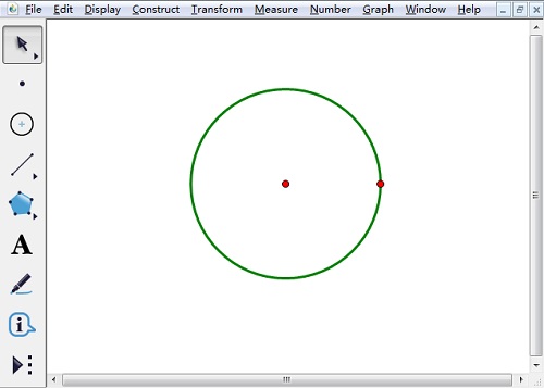 几何画板绘制半圆的操作方法截图
