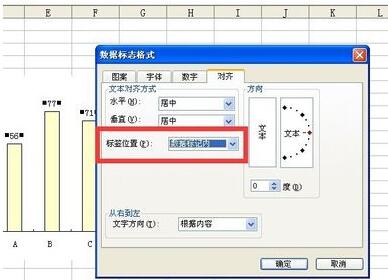 Excel图表中设置数据标志的显示位置的详细方法截图