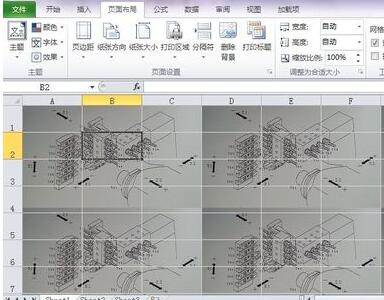 Excel工作表设置背景画面的操作流程截图