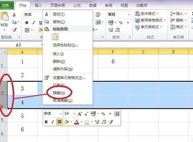Excel中单元格进行隐藏的操作方法截图