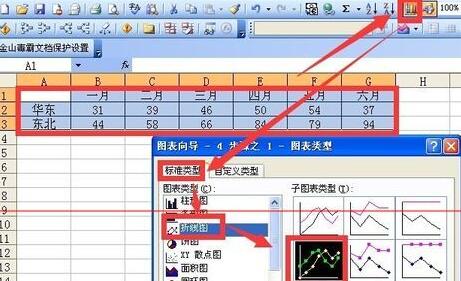 Excel折线图设置坐标轴起点不为0的操作教程截图