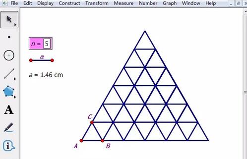 几何画板画出三角形网格的操作方法截图