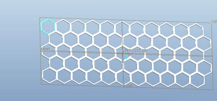 Proe建模六边形镂空物体的详细教程截图