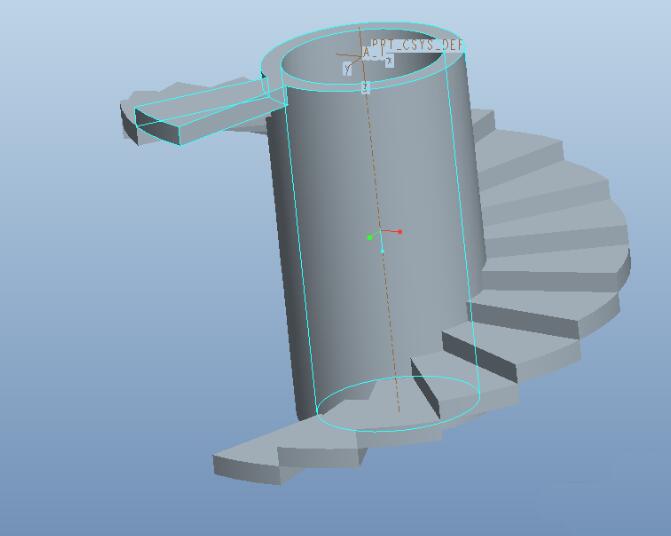 Proe建模旋转楼梯的详细操作内容截图