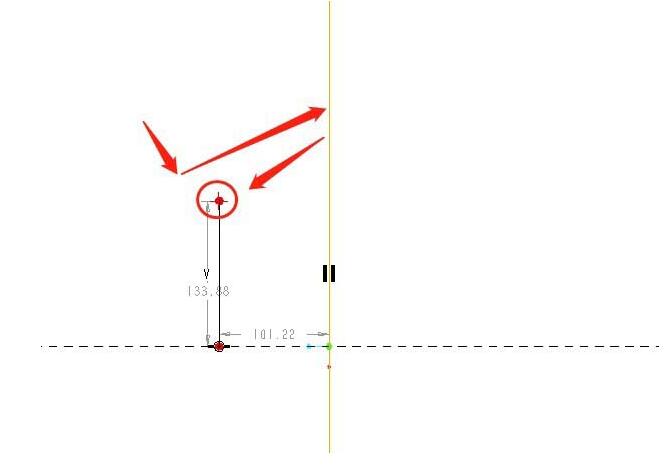 Proe草图标注对称点的尺寸的操作内容截图