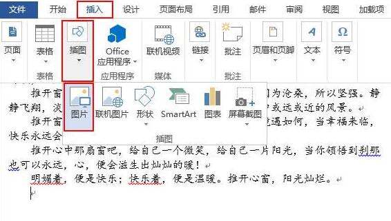 word2013文档插入图片的具体方法截图