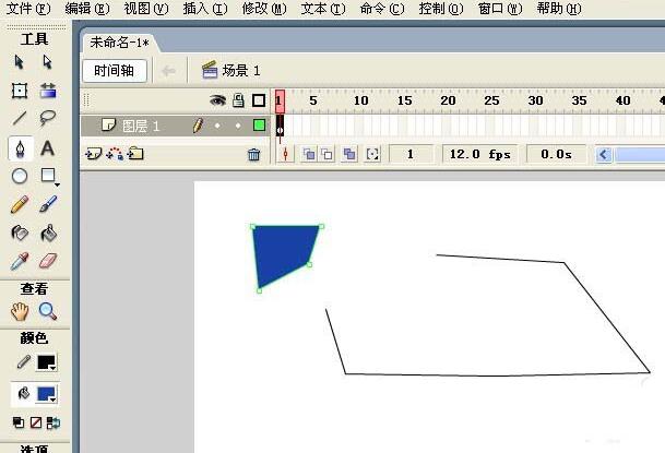 Flash钢笔工具怎么使用-Flash使用钢笔工具做出基础图形的方法截图