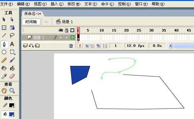 Flash钢笔工具怎么使用-Flash使用钢笔工具做出基础图形的方法截图