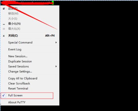 putty怎么退出全屏 putty退出全屏方法截图