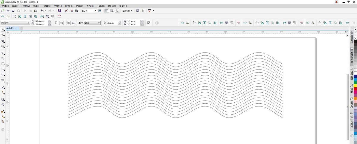 cdr如何将直线变成波浪线?cdr快速将直线变曲线的操作教程截图