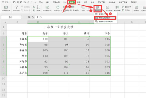 Excel如何添加数据标识圈 Excel添加数据标识圈方法截图