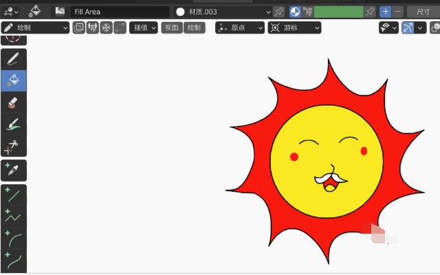 blender2.9如何画卡通小太阳图形?blender2.9画卡通小太阳图形教程截图