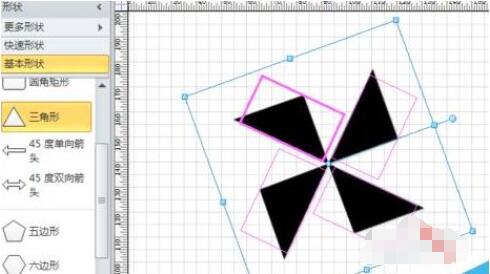 Microsoft Visio怎么绘制风车？Microsoft Visio绘制风车详细步骤截图