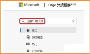 关于Edge浏览器如何安装迅雷下载支持扩展插件