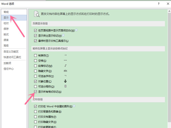 word怎么显示分页符?word设置显示分页符教程截图