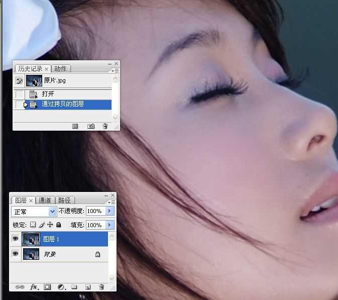 photoshop使用lab模式为偏暗的美女图片调出通透的阿宝色效果教程(2)