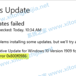我来教你Win10系统更新失败错误代码0x800f0986怎么办