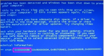 我来分享0x0000008e蓝屏代码是什么意思（stop:0x0000008e蓝屏代码是什么意思）