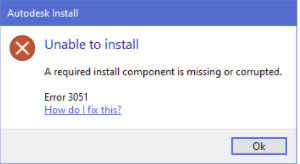 我来分享安装AutoCAD时显示所需的安装组件丢失或损坏错误3051怎么办
