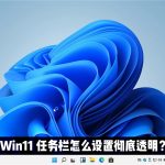 我来教你Win11任务栏怎么设置完全透明（WIN11无法设置显示任务栏）