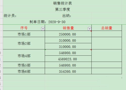 我来分享WPS怎么设置表格的不规则单元格求和