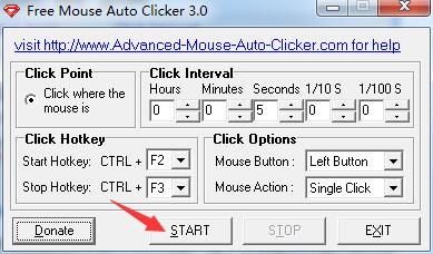 Free Mouse Auto Clicker鼠标连点器的使用方法