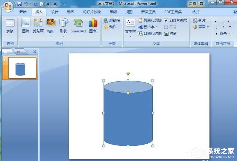 PPT怎么制作圆柱？PPT制作渐变色立体圆柱的方法