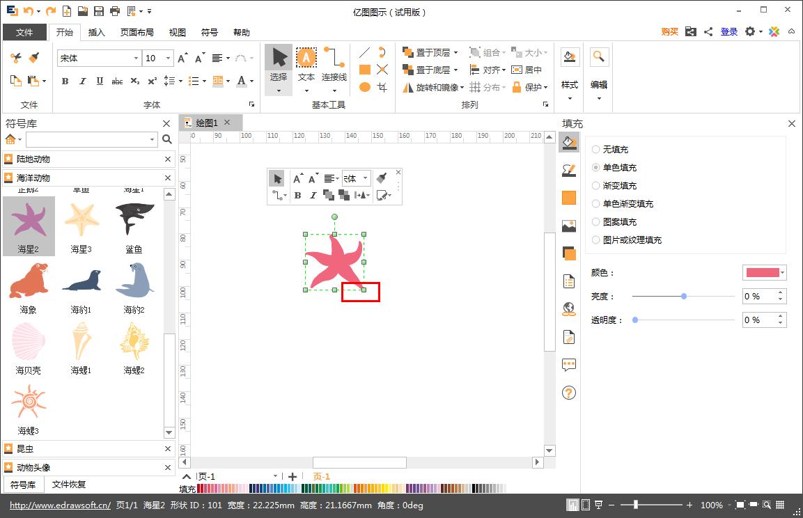 如何在Edraw Max亿图图示画海星？Edraw Max亿图图示画海星的方法