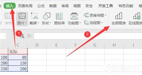 wps表格中怎么转换柱形图？wps表格转换柱形图的方法