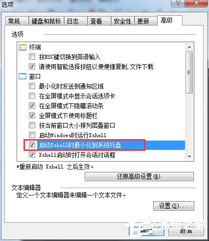 Xshell如何实现最小化到系统托盘？