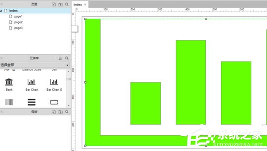 Axure中怎么绘画柱状图图形？Axure绘画柱状图图形的方法